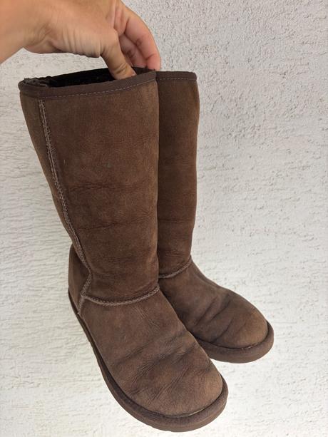 Ugg hnede kozene cizmy snehule 37 zateplene, ugg,37