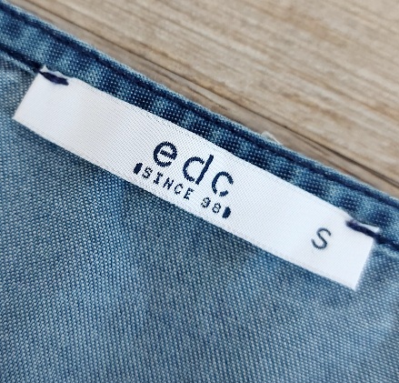 Denimové šaty na ramienka edc, s
