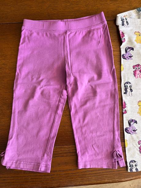 Trištvrťové legínky trojset 122/128, h&m,122