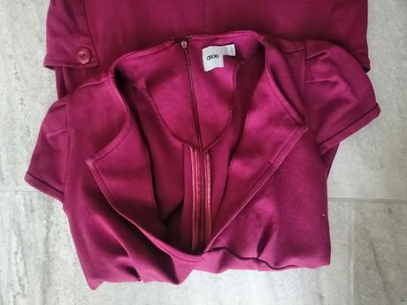 Bordové šaty asos, v36, 36