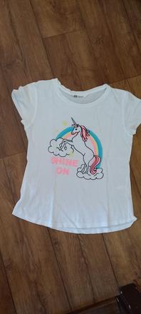 Nenosené tričko s jednorožcom h&m 10 až 12r, h&m,146