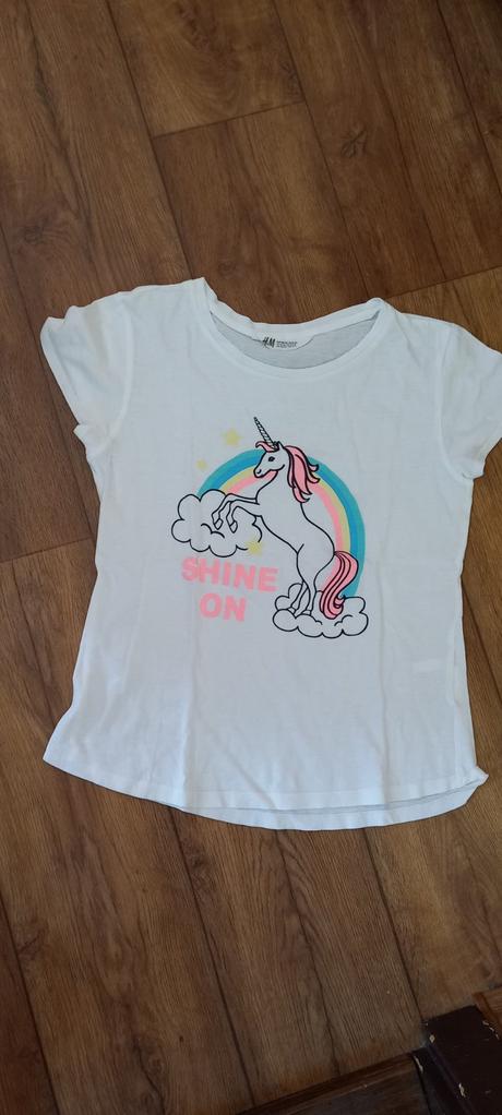 Nenosené tričko s jednorožcom h&m 10 až 12r, h&m,146