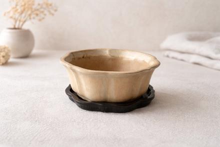 Keramický bonsajový kvetináč s podmiskou, 