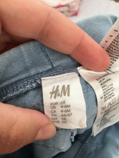 Leginky s riasenim, h&m,68