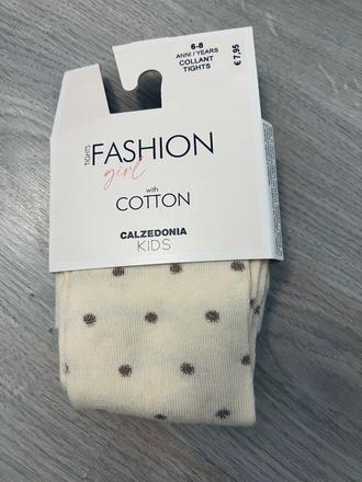 Krémové pančuchy s bodkami calzedonia 116, calzedonia,116