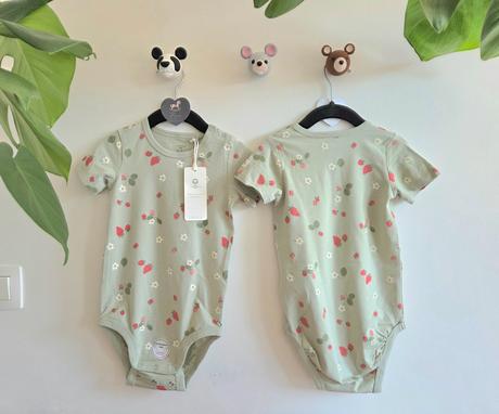 Lindex 86 a 80 jahody body zelene a kremove, lindex,86