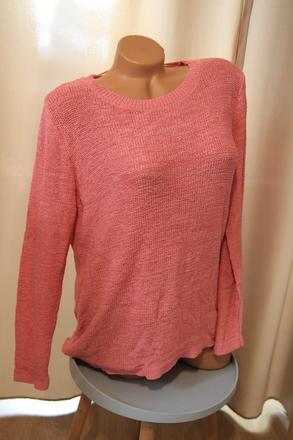 Ružový pletený sveter, xl, xl