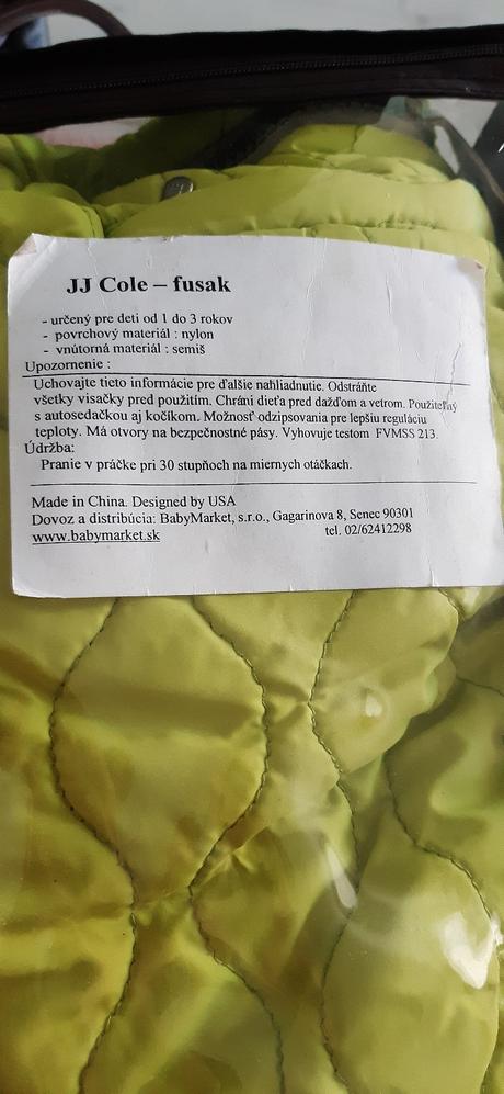 Fusak jj cole zelený jar/jeseň, jj cole