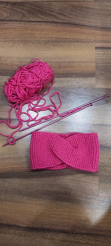 Dámska pletená čelenka, m