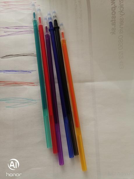 Gumovatelne pera 6ks, 