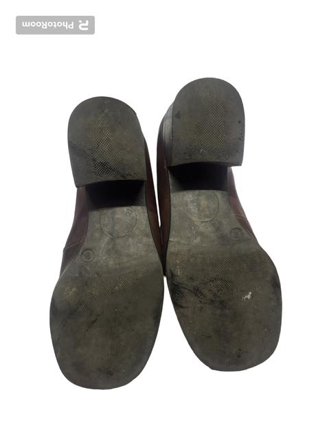 Dámske kožené topánky na opätku, 36