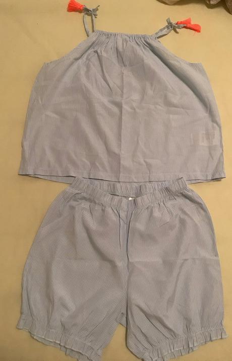 Letné bledomodré pyžamko, 9-10 rokov, 134/140, 134