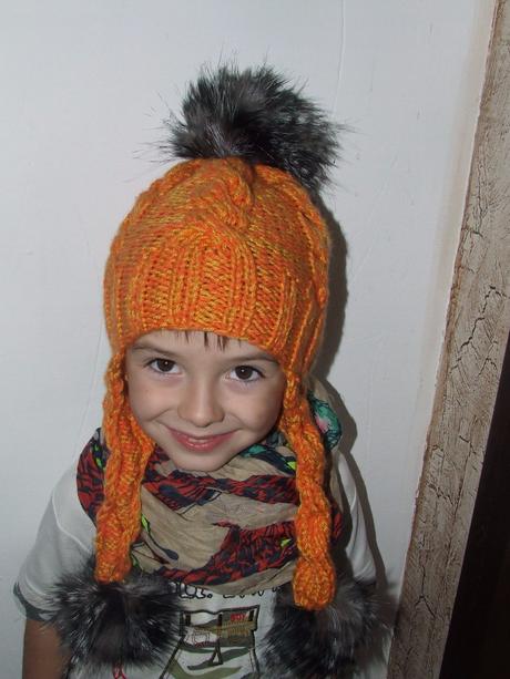 Pletená čiapka s kožušinou, 