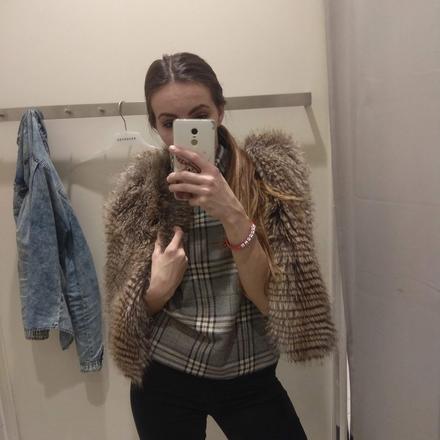 Dámska kožušinová vesta s/m/l, s