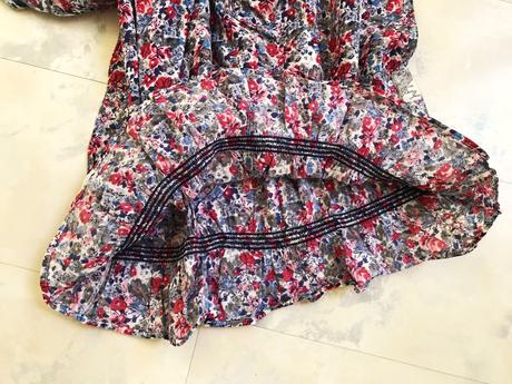 Batistová plátenná kvietkovaná blúzka, l