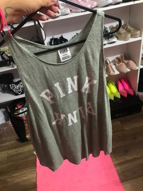 Olivové pink tielko victorias secret, victoria's secret,m
