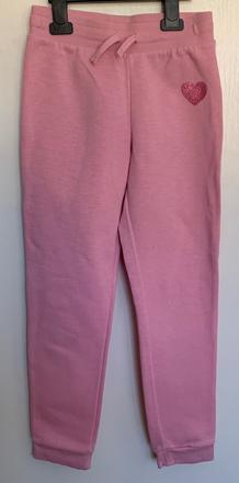 H&m ružové tepláky so srdiečkom, h&m,134