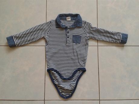 Body s golierom, dlhy rukav, 9-12 mes. (polokosela, h&m,80