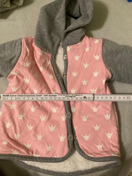 Kozusinkou zateplena mikina pre dievcatko, 80