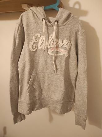 Siva mikina s kapucnou klokanim vackom, l.o.g.g.,s