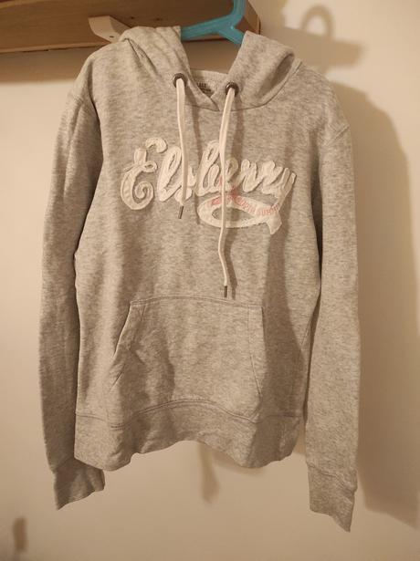 Siva mikina s kapucnou klokanim vackom, l.o.g.g.,s
