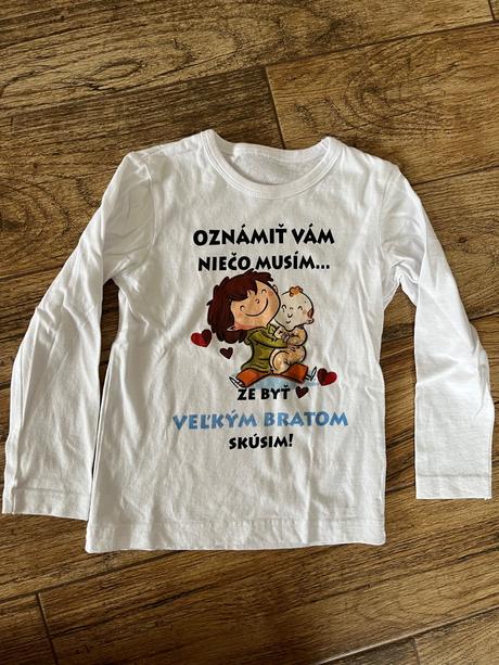 Tričko oznámenie tehotenstva, 104