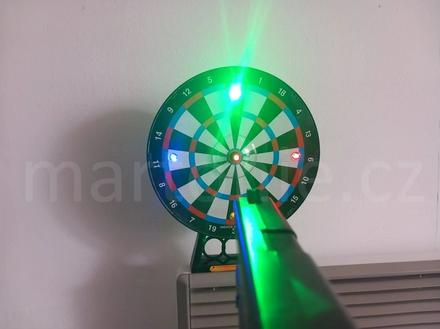 Laserová pištoľ s terčom 20 cm, svetlo a melódia,