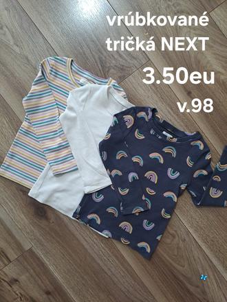 Vrúbkované tričká next, next,98