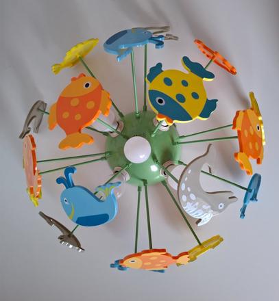 Detská lampa s rybkami, priemer 45 cm, 