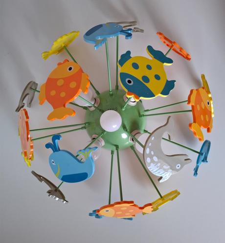 Detská lampa s rybkami, priemer 45 cm,