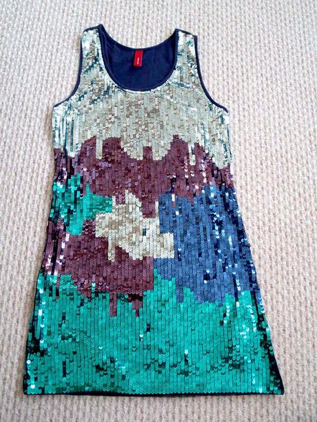 Šaty s flitrami, vero moda,l