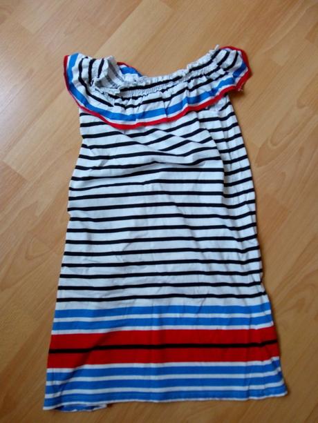 Námornícke šaty  s nastaviteľnými ramienkami, h&m,134