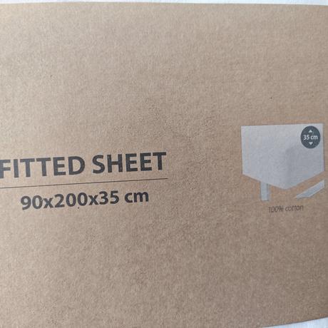 3 kusy biela plachta na gumičku, šírka (cm): 180,dĺžka (cm): 90