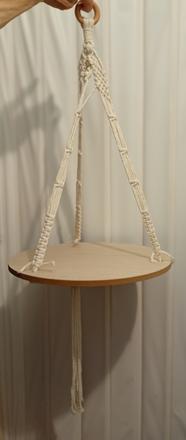 Macramé booho zavesná polica,