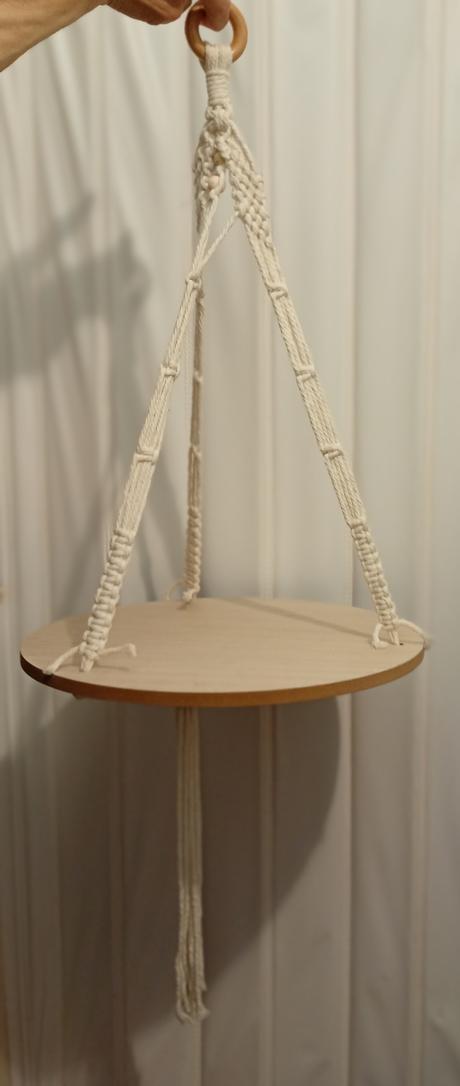 Macramé booho zavesná polica,