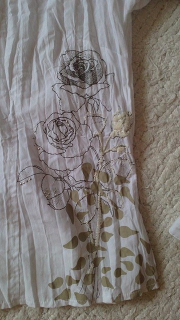 Pokrčená košeľa s aplikáciami z dovozu v. 36 - s, s