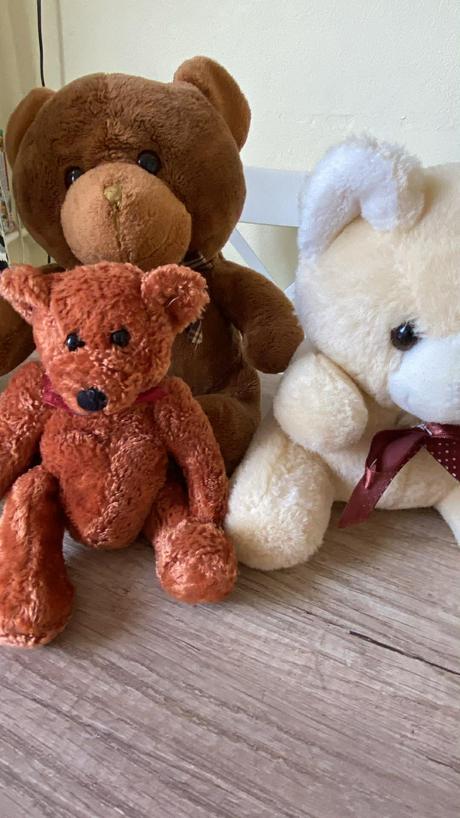 Rodinka mackov vintage dekorácia,