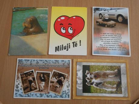 Pohľadnice 5ks retro,