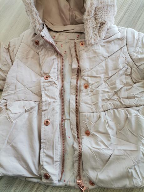 Dievčenska krémová zimná bunda, f&f,80