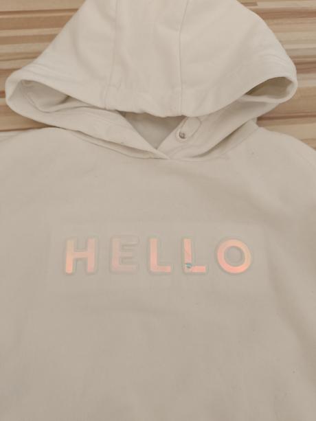 Biela crop mikina, pepco,128