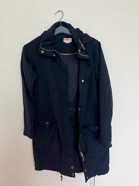 Dobber suprova tmavomodra parka s kapucou zo zalan, s