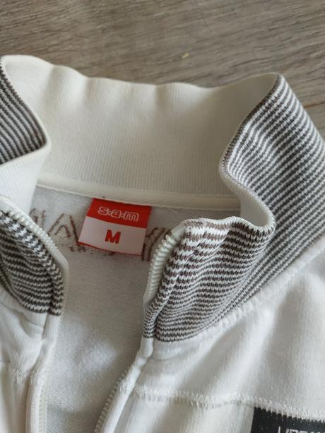 Panska biela mikina na zips sam, vel. m, s.a.m.,m