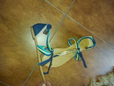 Tyrkyz a zlata sandale, 38