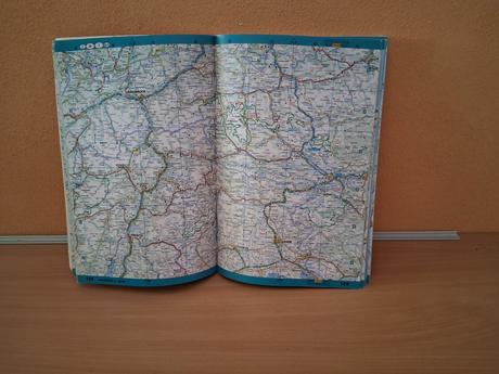 Autoatlas európy veľký kniha a4 atlas mapa, 