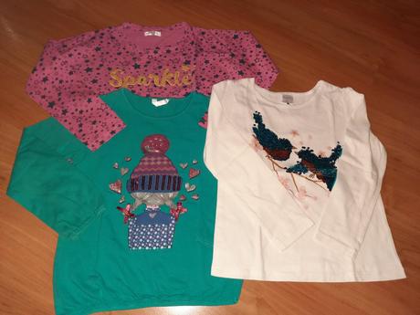 Tričká 3ks 110/116, palomino,110