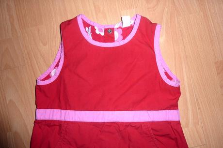 H&m červené šaty, v. 128/6-8r., h&m,128