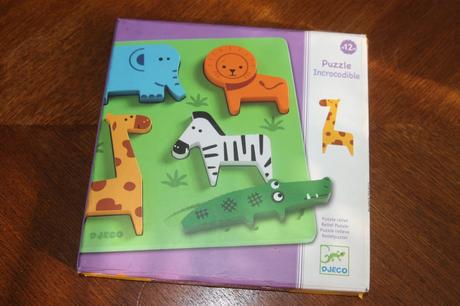 Djeco puzzle incrocodible drevena vkladacka, 
