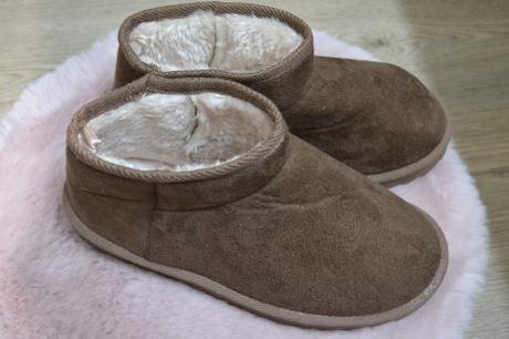 Kožúškom celé zateplené členkové papučky 36/37, 37