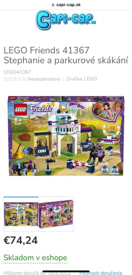 Lego friends 41367 stephanie a jej konská show, 
