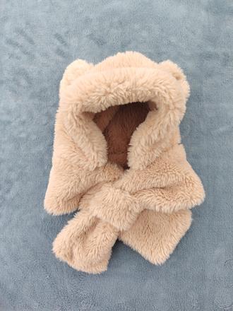 Bledo hnedá kožušinová zimná čiapka / baranica, 92